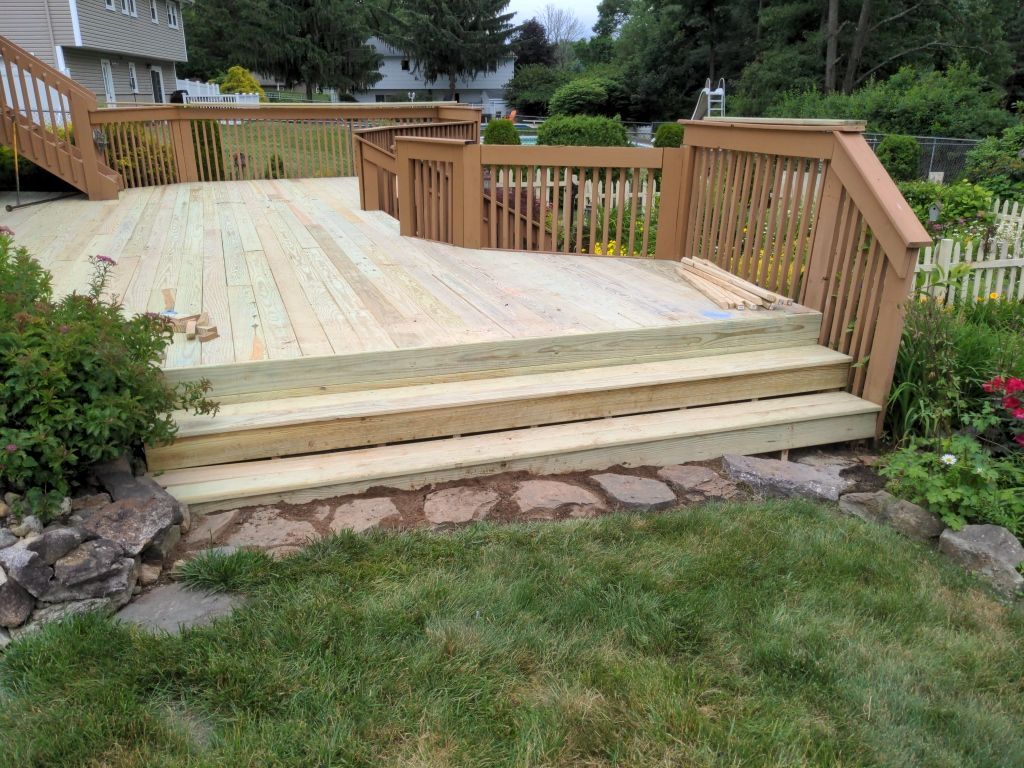 Carpentry project, replace deck boards, Roxbury