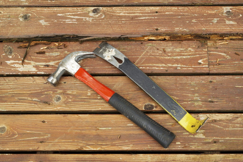 Hand tools for fixing old Deck
