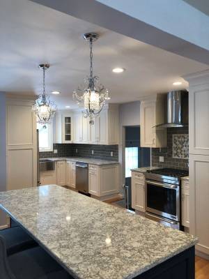 A photo of an elegant kitchen remodeling project in Morris Plains, NJ