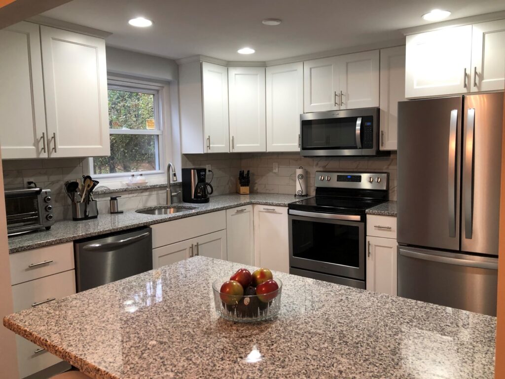 A photo of an elegant kitchen remodeling project in Rockaway, NJ.