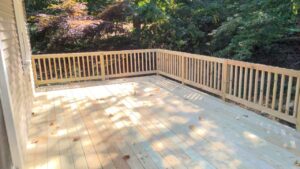 Our handman company employs professional carpenters to take care of your deck repairs like deck railing replacement. Serving homes in Randolph, Rockaway, Denville, Morristown, Parsippany, Morris Plains and Sparta.