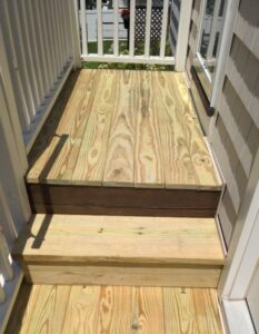 Our experienced carpenters can handle all of your deck repair projects including replacing deck boards on your wood deck in Morris County.