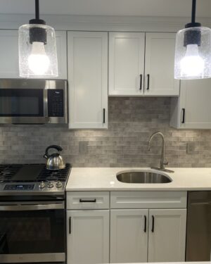 This small kitchen remodel was completed for a Morris County NJ homeowner looking to renovate her kitchen.